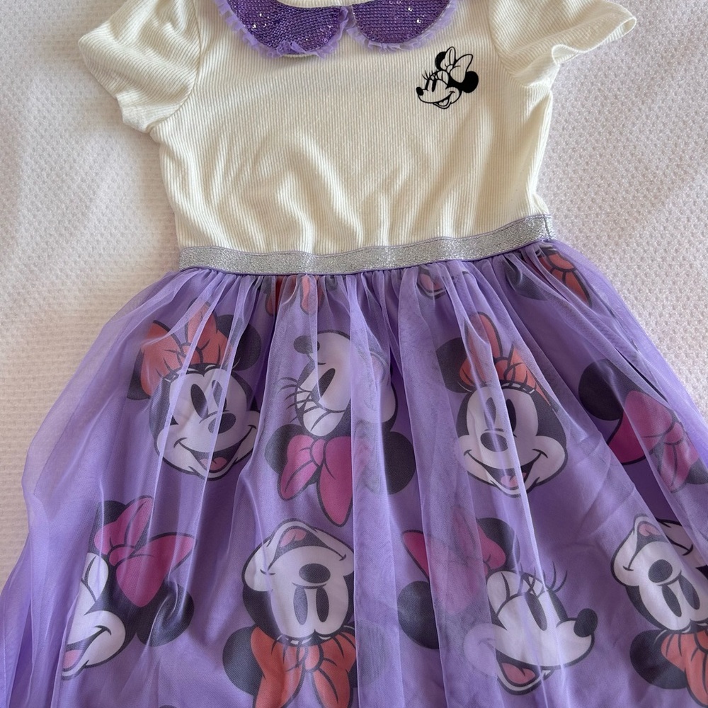 Purple and Cream Minnie Mouse Dress